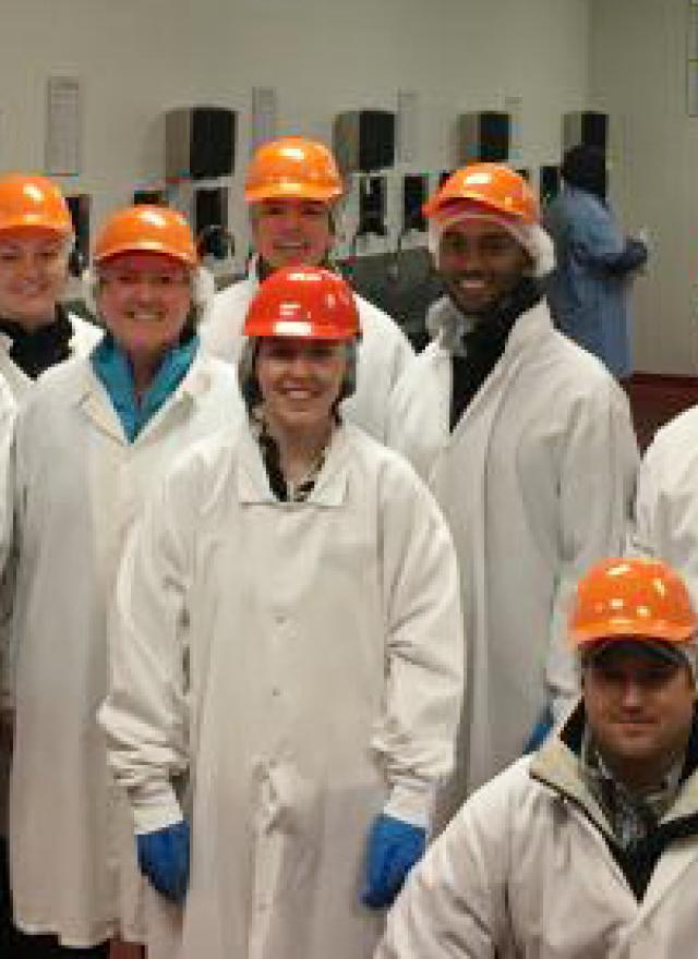 Group of students at Taylor Farms