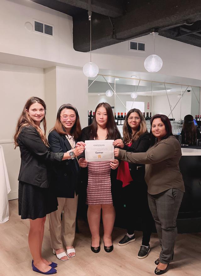 Sacramento's Gartner case competition and winning team photo