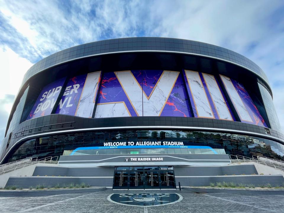 Allegiant Stadium in Las Vegas, home of Super Bowl LVIII