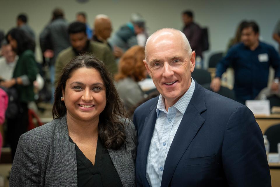 Henna Sawhley with Warner Thomas