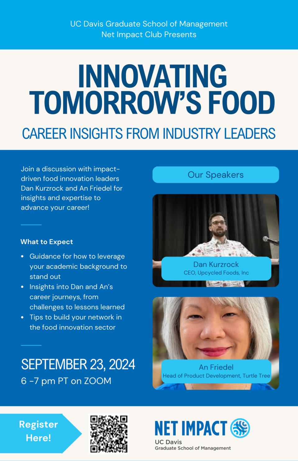 Innovating Tomorrow's Food event flyer