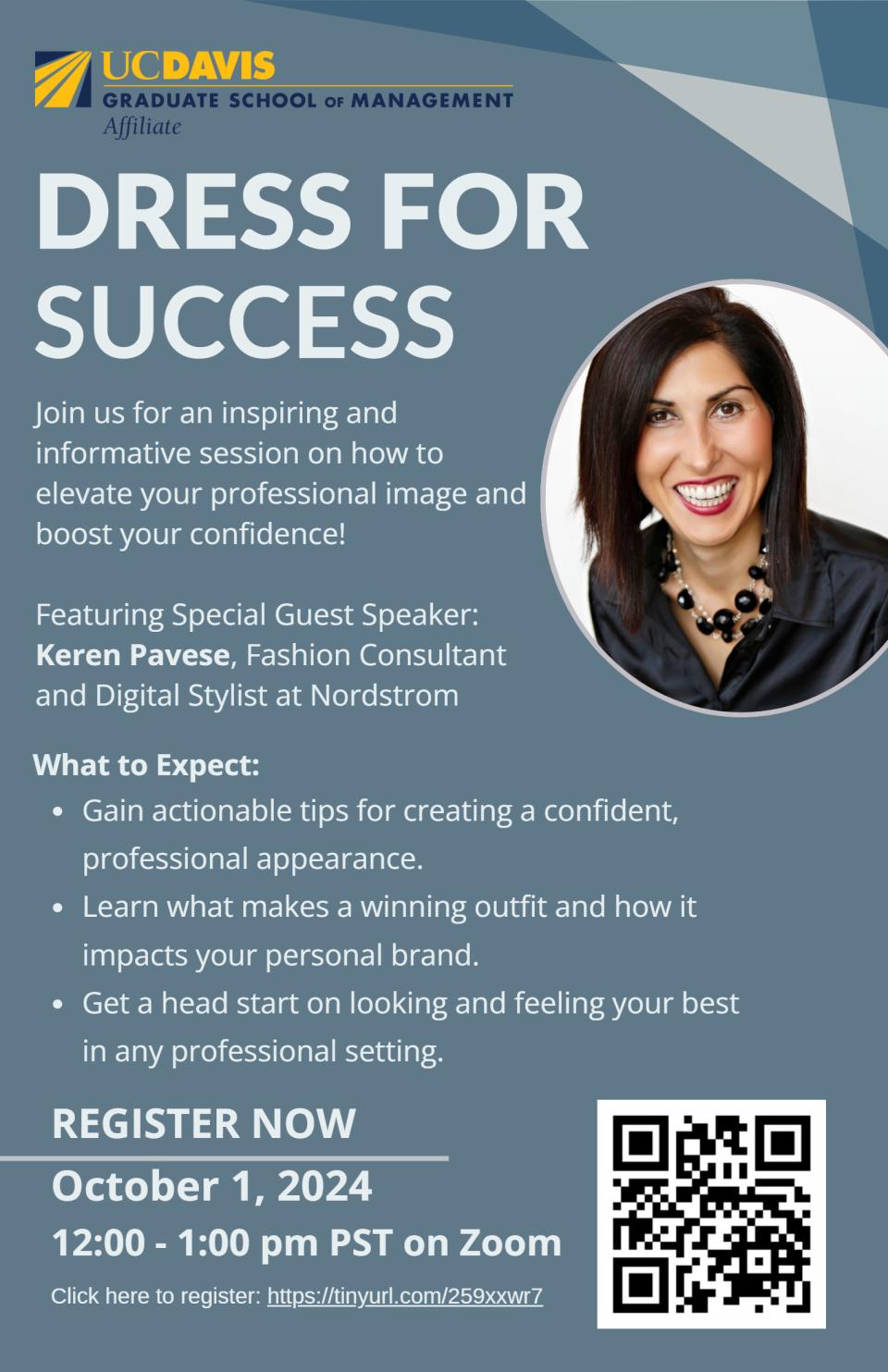 Dress for Success event flyer