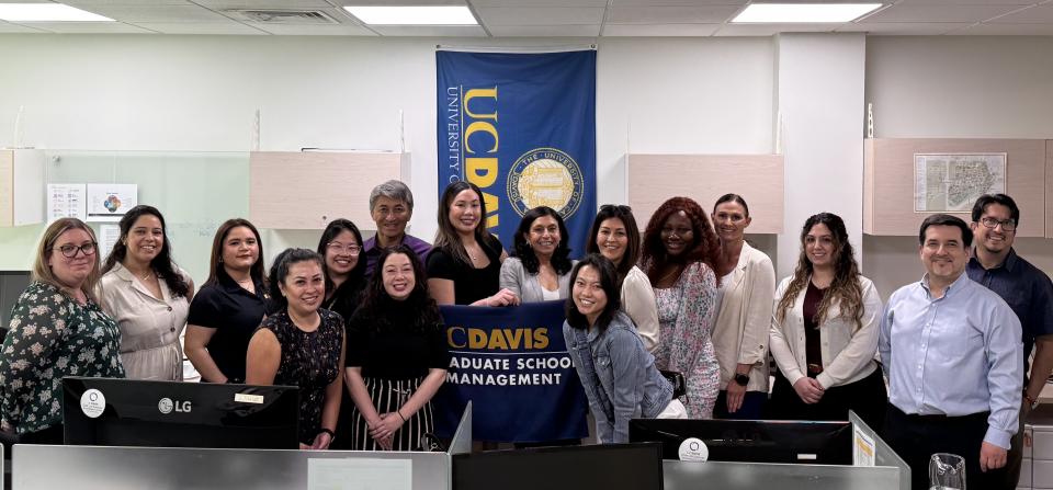 MBA students in offices at UC Davis Chile campus