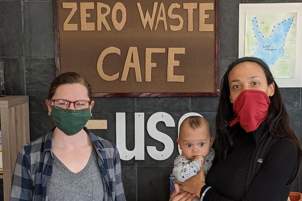 Jill Holloway MBA 18 at the Oakland MudLab Café and Store