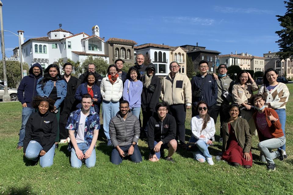 Some members of the 2021 class of MSBA students pictured in San Francisco, Calif.